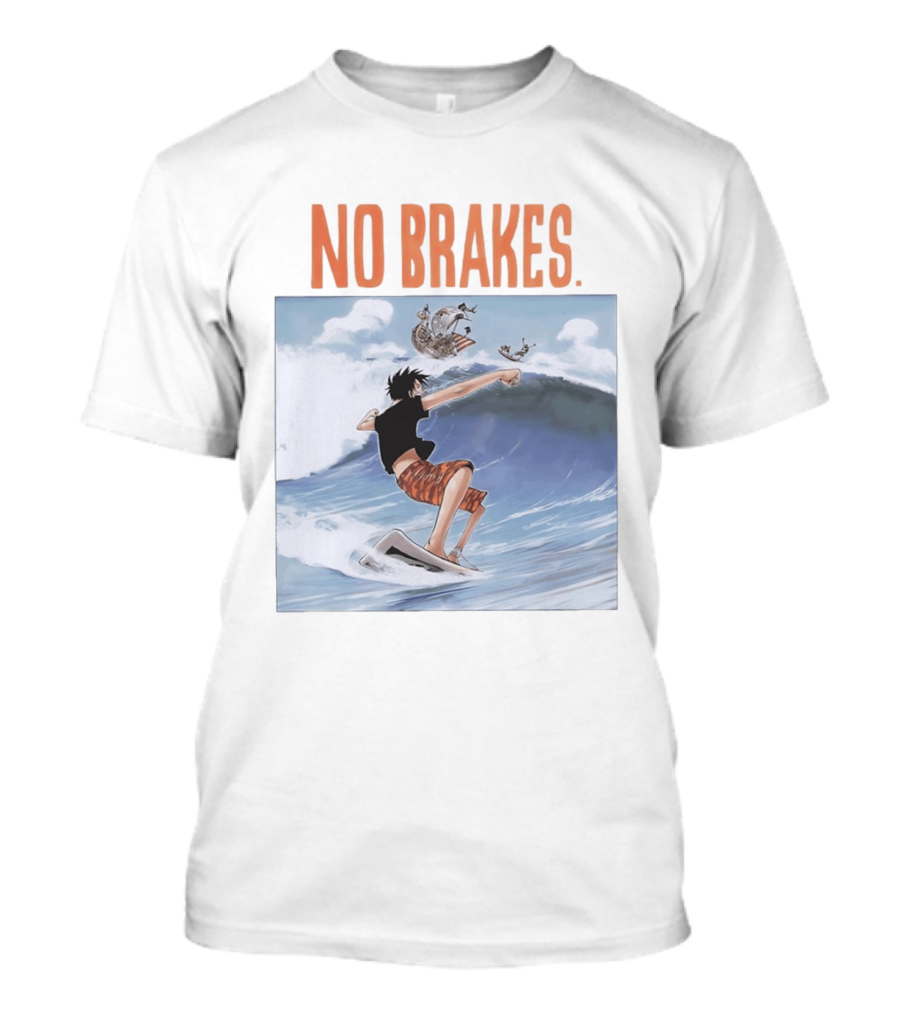 Monkey D. Luffy Surfing Adventure One Piece No Brakes T-Shirt