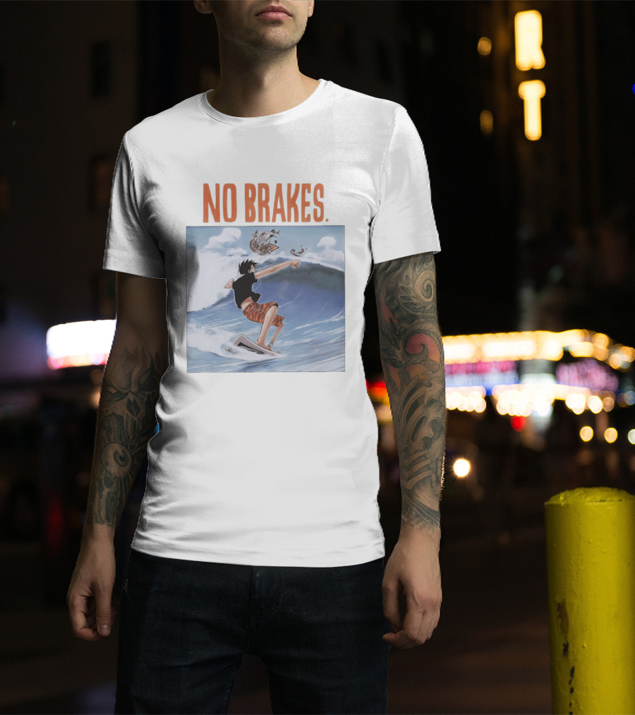 Monkey D. Luffy Surfing Adventure One Piece No Brakes T-Shirt