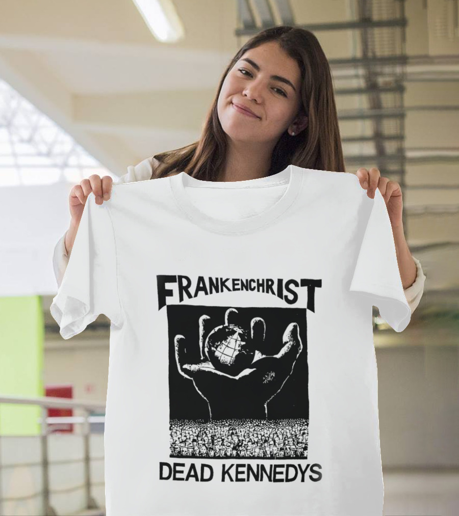 Frankenchrist Dead Kennedys Hand Holding Globe T-Shirt