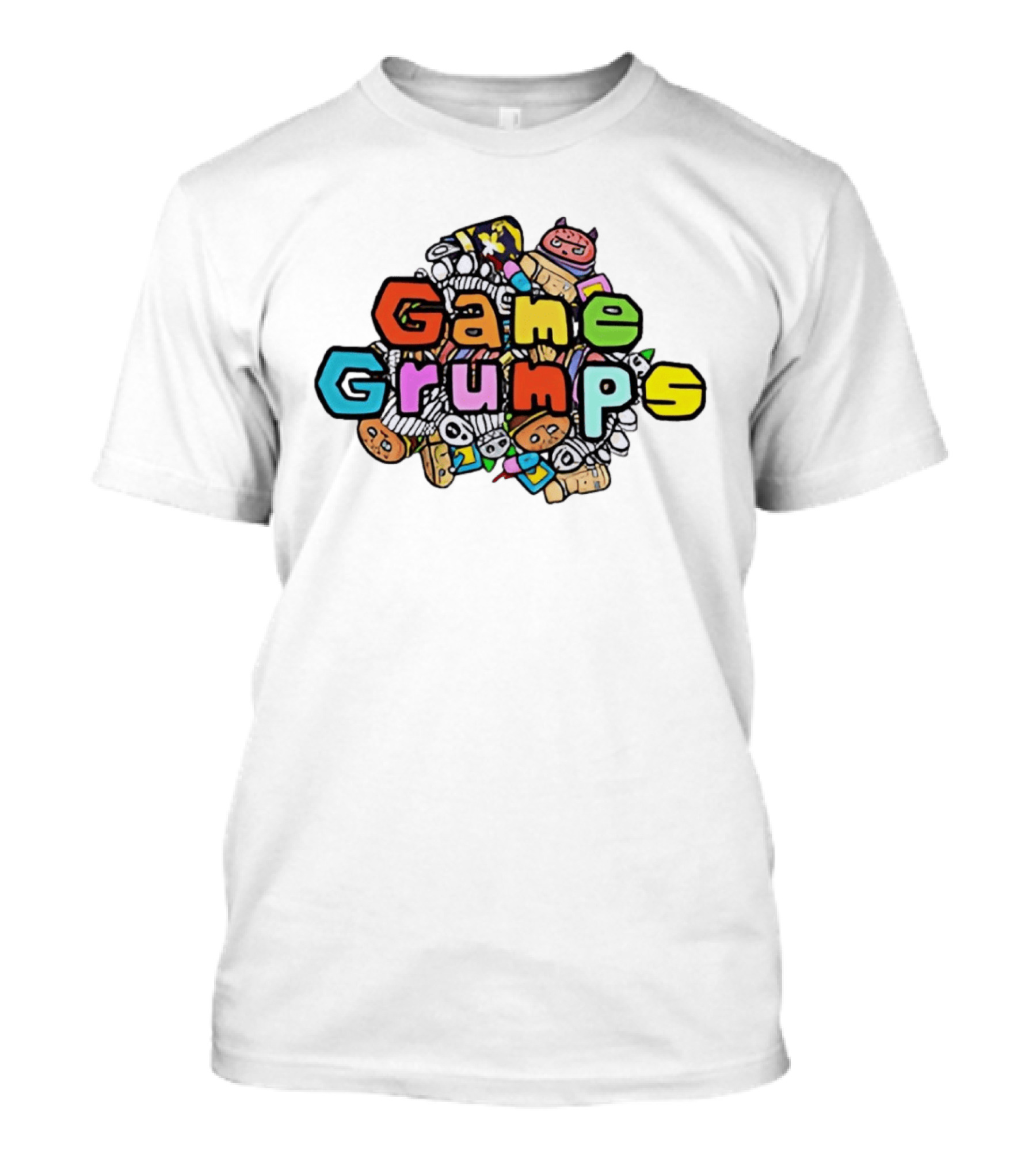 Game Grumps Colorful Cartoon Characters Pattern Collaboration 326 T-Shirt