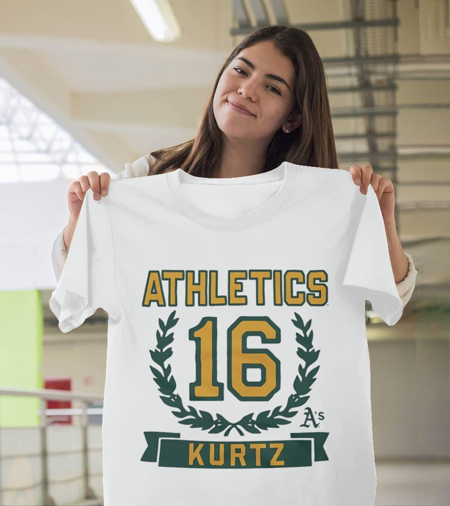 Oakland Athletics 16 Kurtz Wreath A's T-Shirt