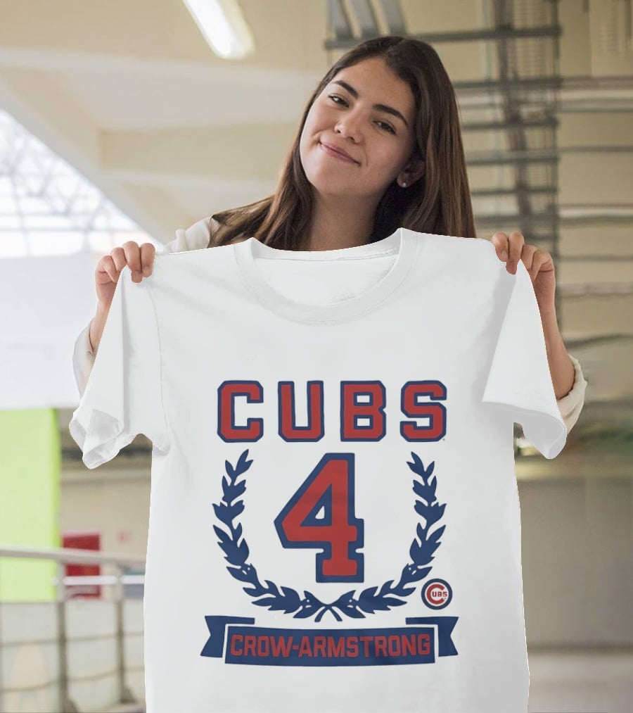 Cubs 4 Crow Armstrong Rookie Wreath T-Shirt