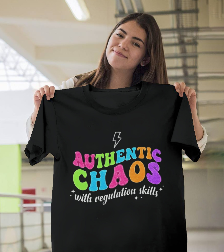 Authentic Chaos Colorful Lightning Regulation Skills T-Shirt