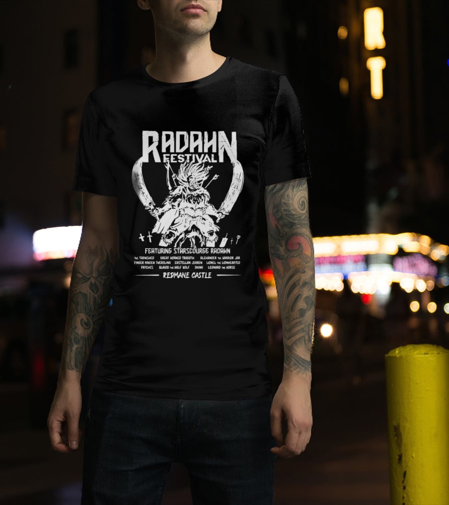 Radahn Festival Featuring Starscourge Radahn At Redmane Castle T-Shirt