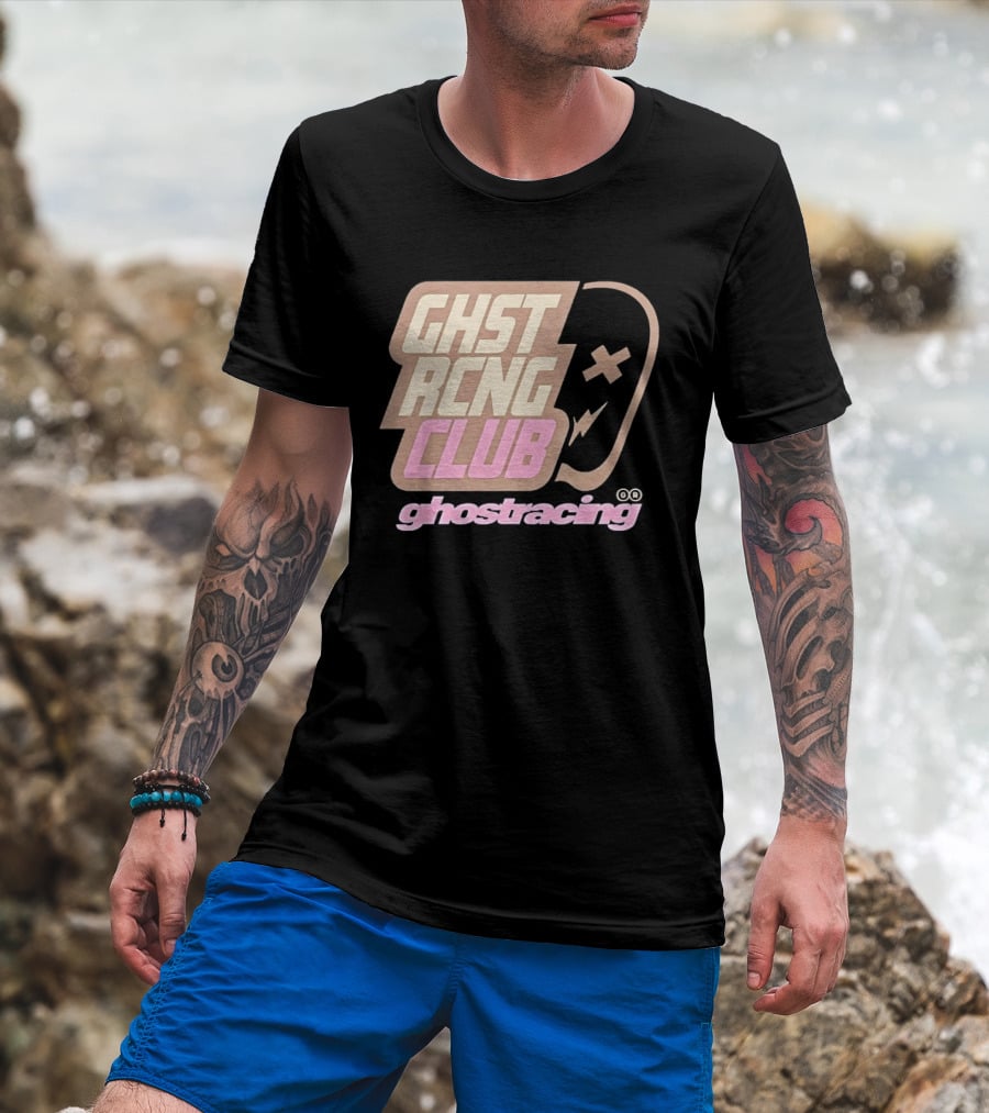Ghost Racing Club Ghostracing Ghost Tracing Travis Pbc T-Shirt