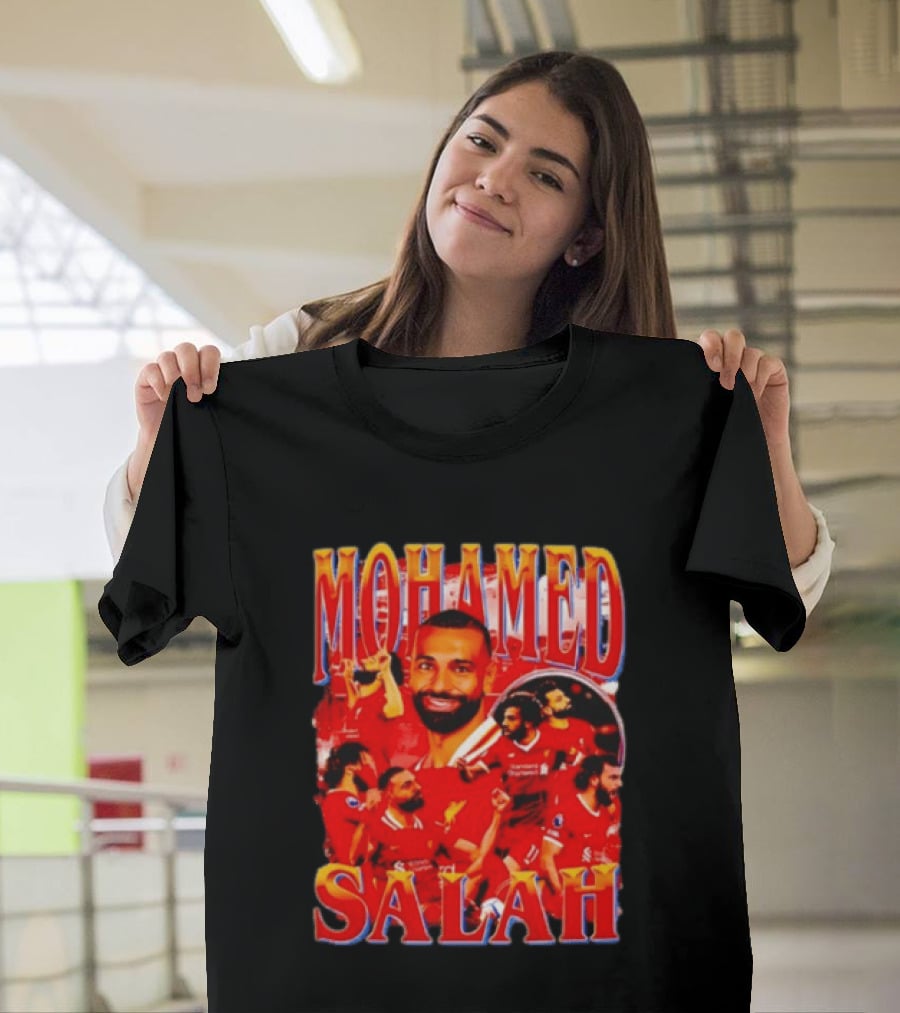 Mohamed Salah Liverpool Egyptian Football Star Celebratory Montage T-Shirt