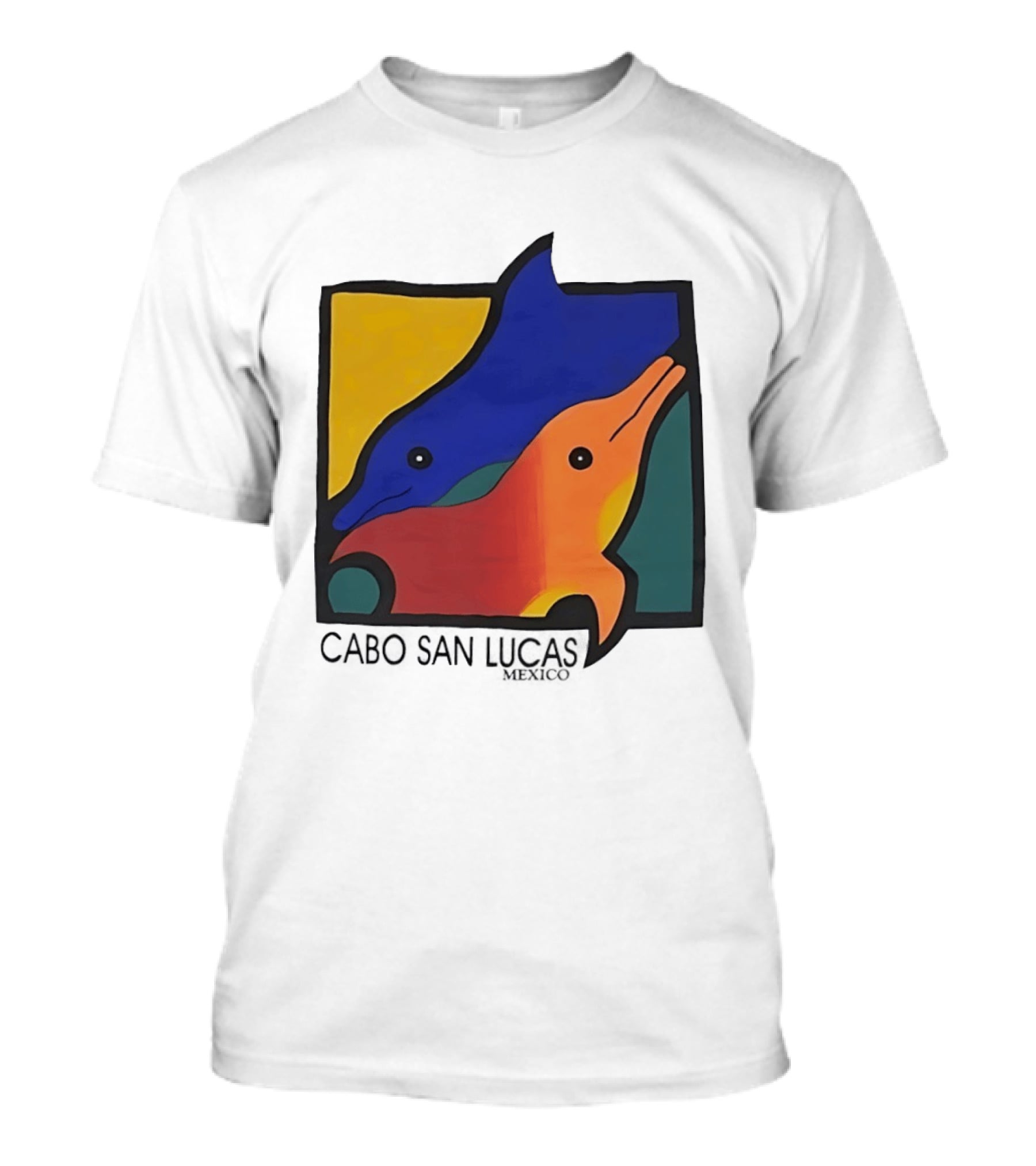 Cabo San Lucas Dolphin Colorful Art Mexico T-Shirt