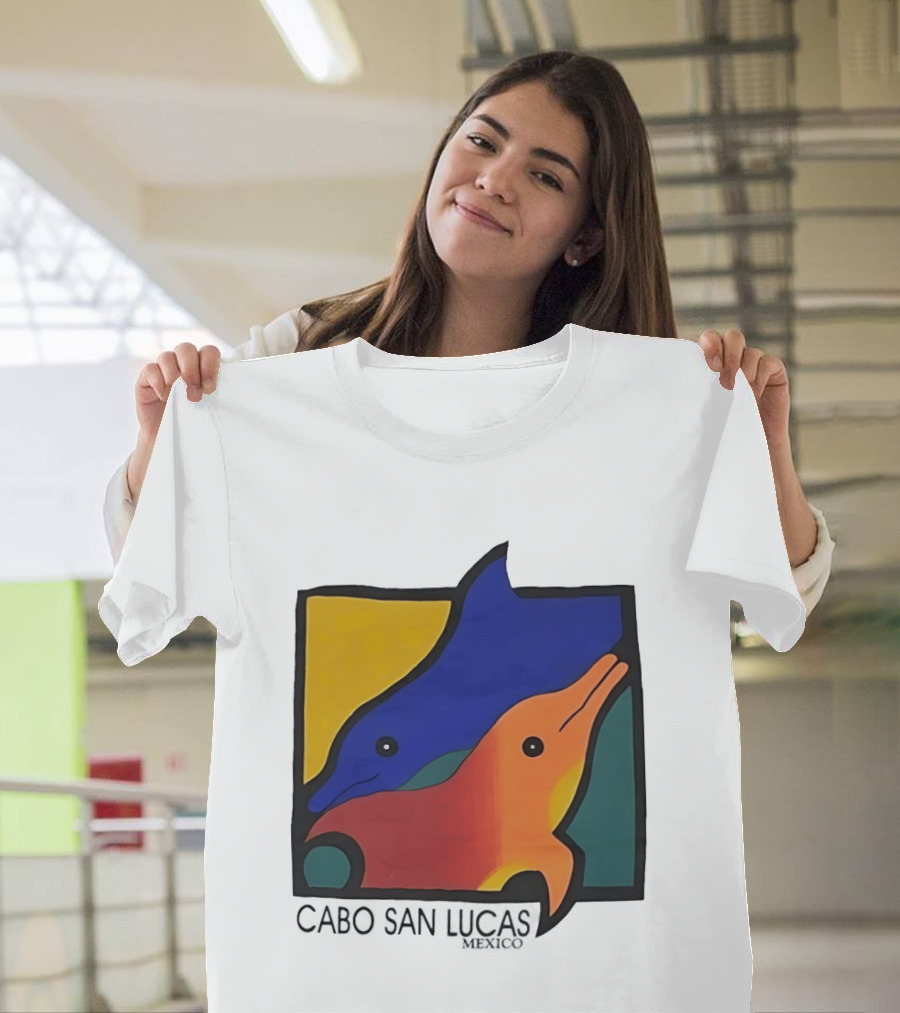 Cabo San Lucas Dolphin Colorful Art Mexico T-Shirt