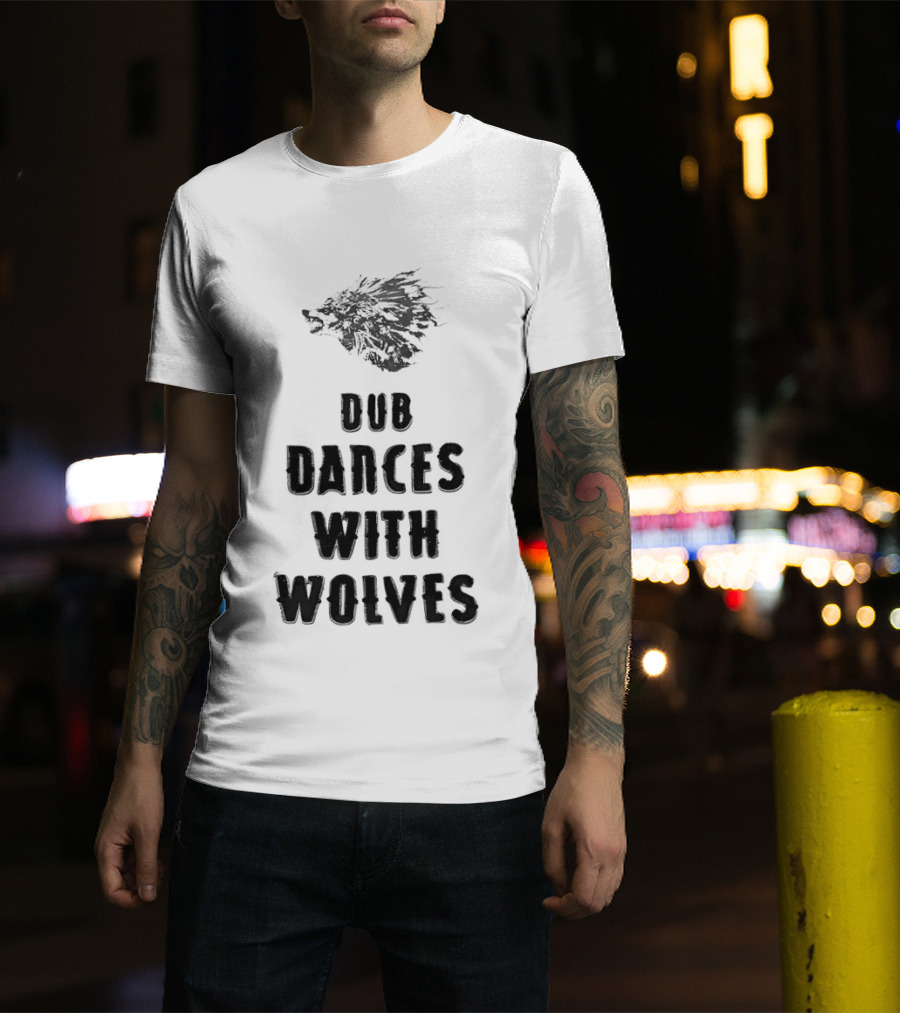 Dub Dances With Wolves Wolf Head Sketch T-Shirt
