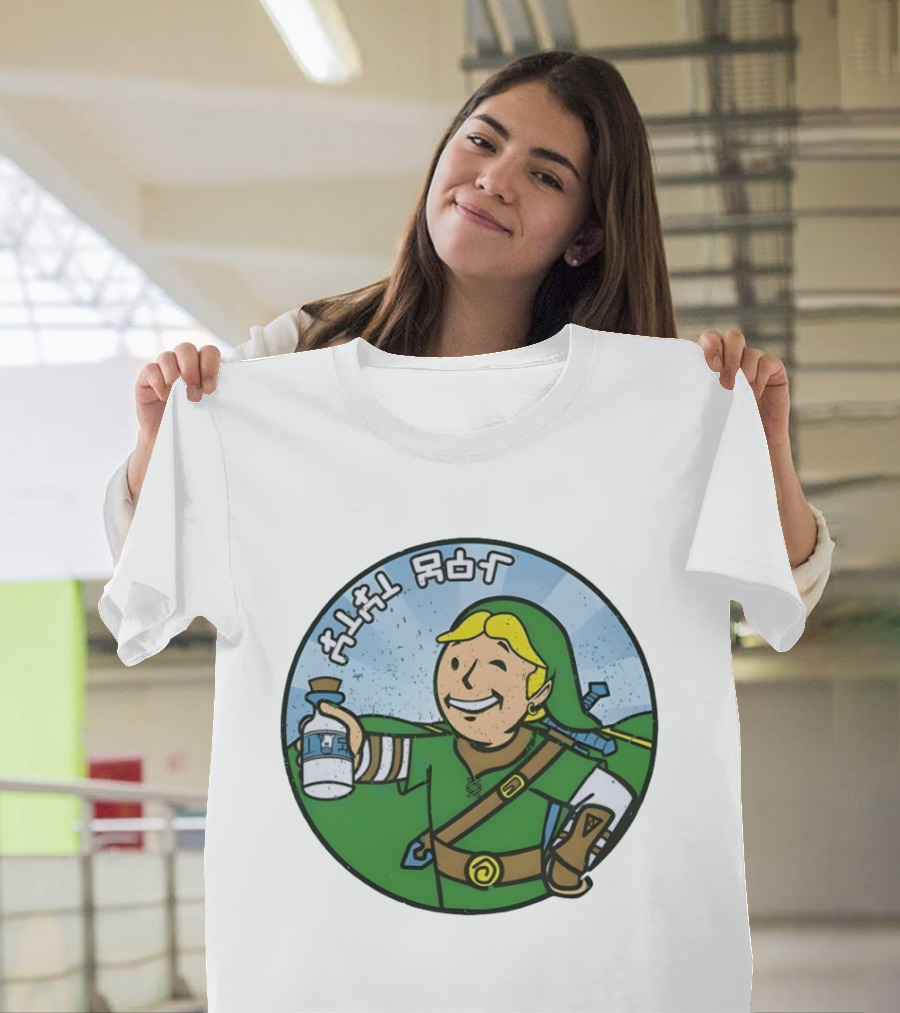 The Legend Of Zelda Link And Fallout Vault Boy T-Shirt