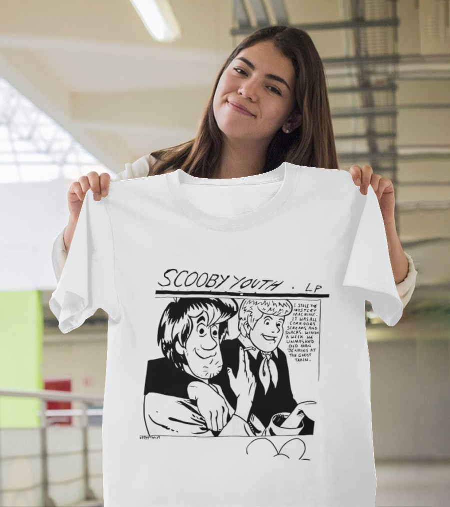 Scooby Youth LP Scooby Doo Shaggy Velma Daphne Classic Cartoon Franchise T-Shirt