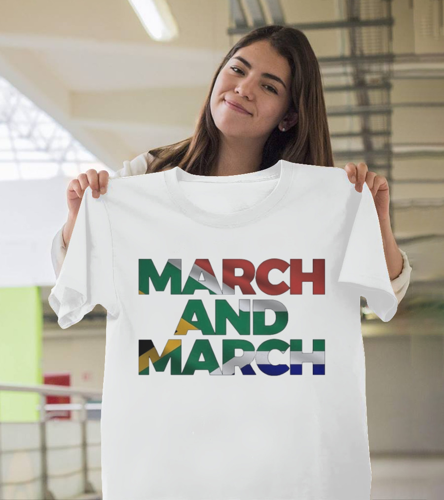 March And March South African Flag T-Shirt