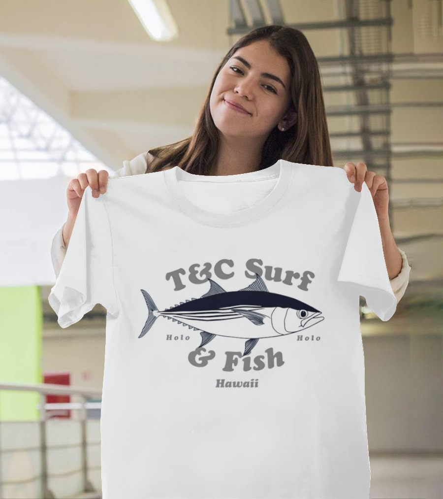Surf Skipjack Tuna Holo Fish Hawaii T&C Surf & Fish T-Shirt
