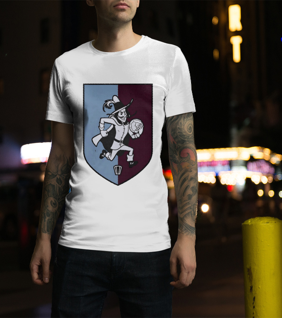 The Villan Football Mascot With Ball And Shield T-Shirt