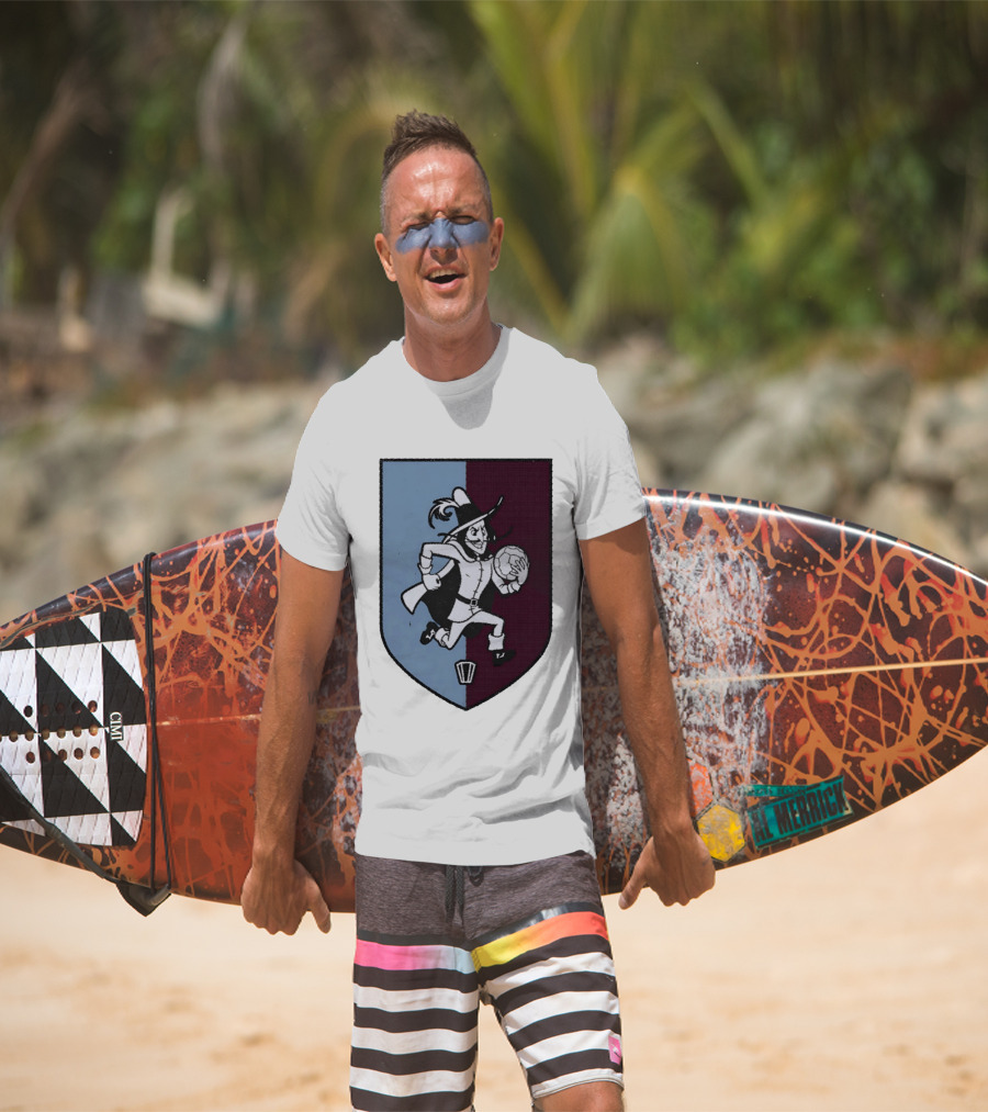 The Villan Football Mascot With Ball And Shield T-Shirt