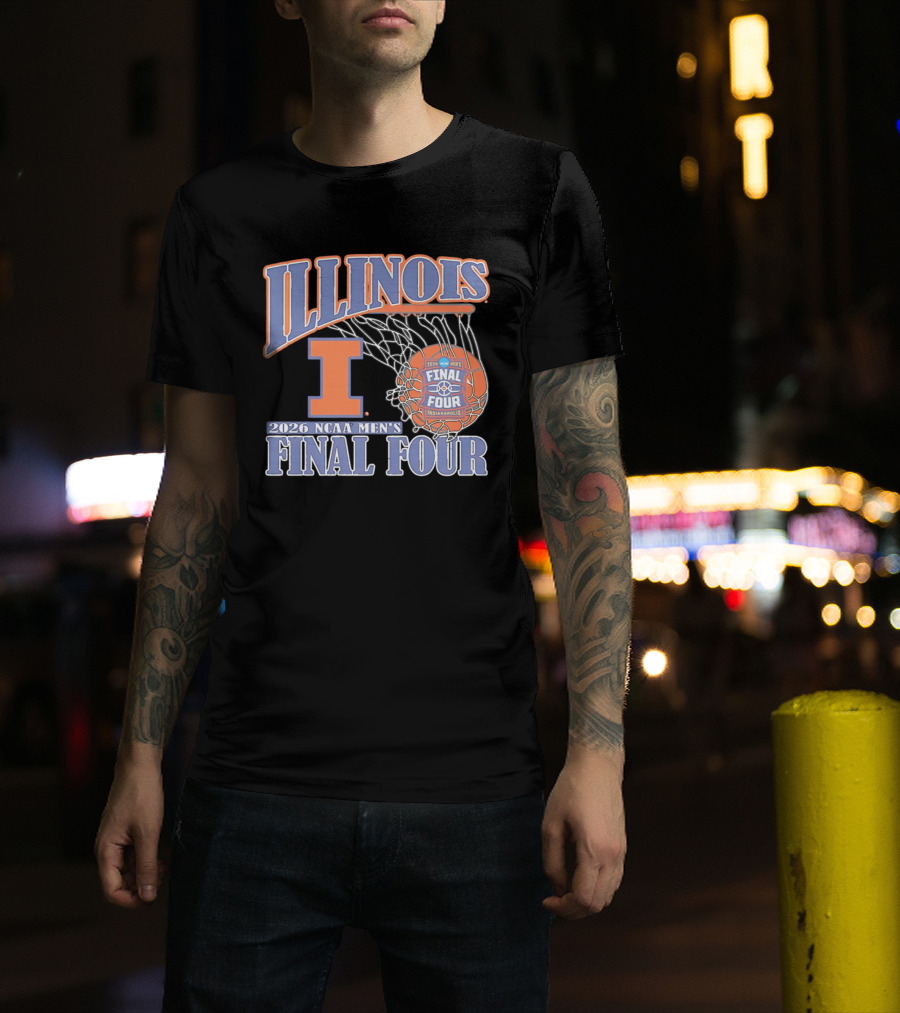 Illinois 2026 NCAA Men's Final Four Basketball Indianapolis T-Shirt