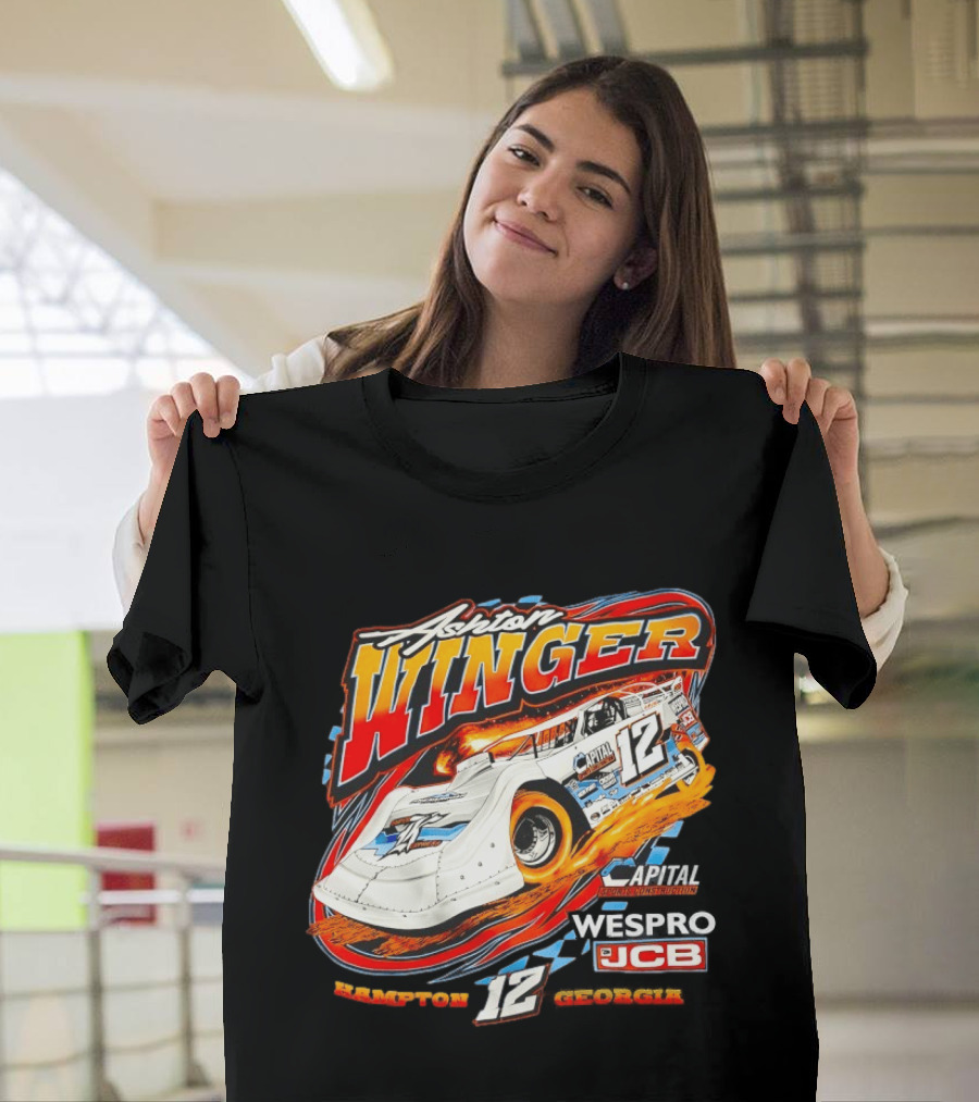Ashton Winger Racing Capital Sports Construction Hampton Georgia 12 Car Wespro JCB T-Shirt