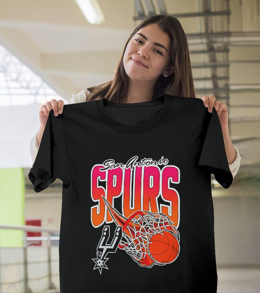 San Antonio Spurs Basketball 2026 Fireball Net T-Shirt