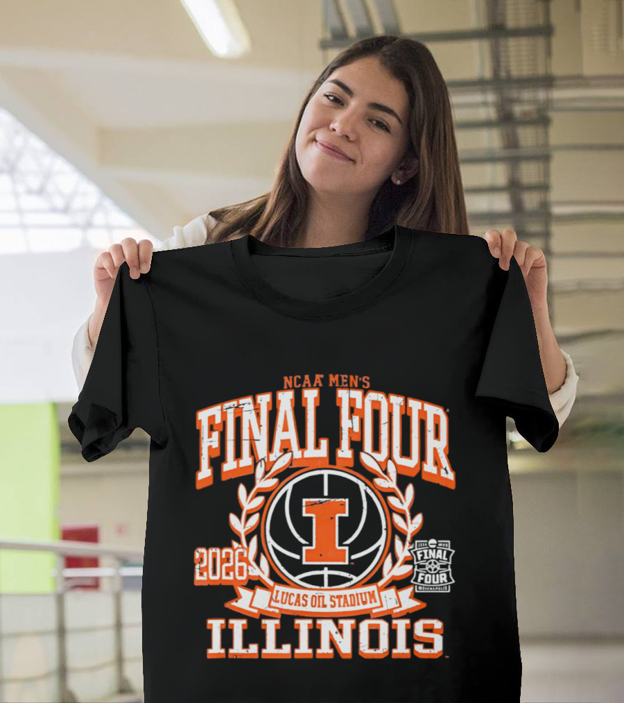 Illinois NCAA Men's Basketball Final Four 2026 Lucas Oil Stadium T-Shirt