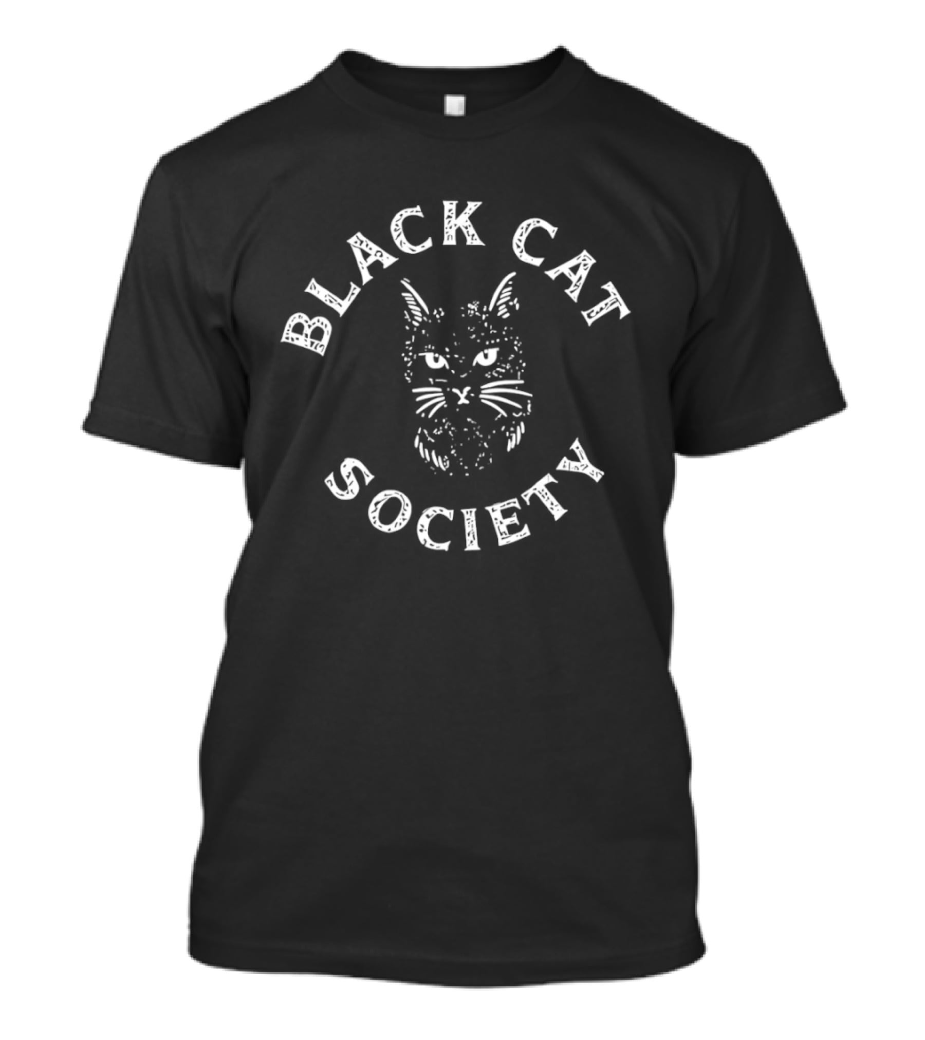 Black Cat Society Misunderstood Cat Face T-Shirt