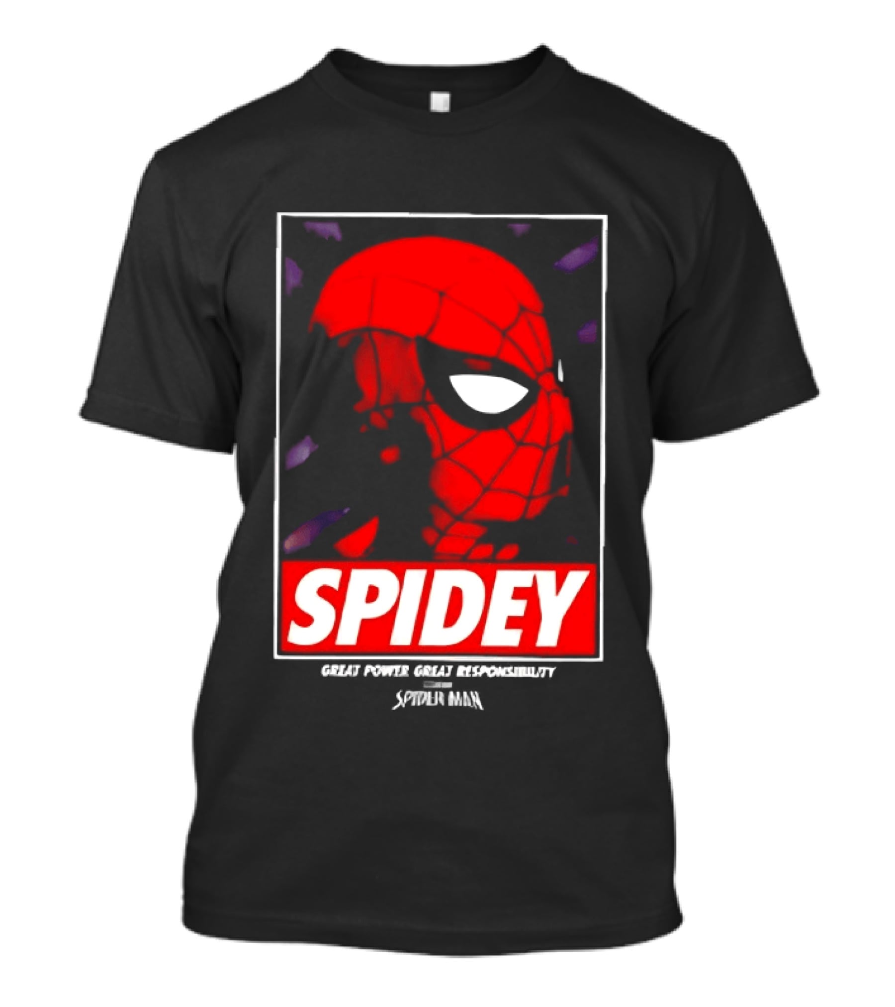SPIDEY Great Power Great Responsibility Spider Man T-Shirt
