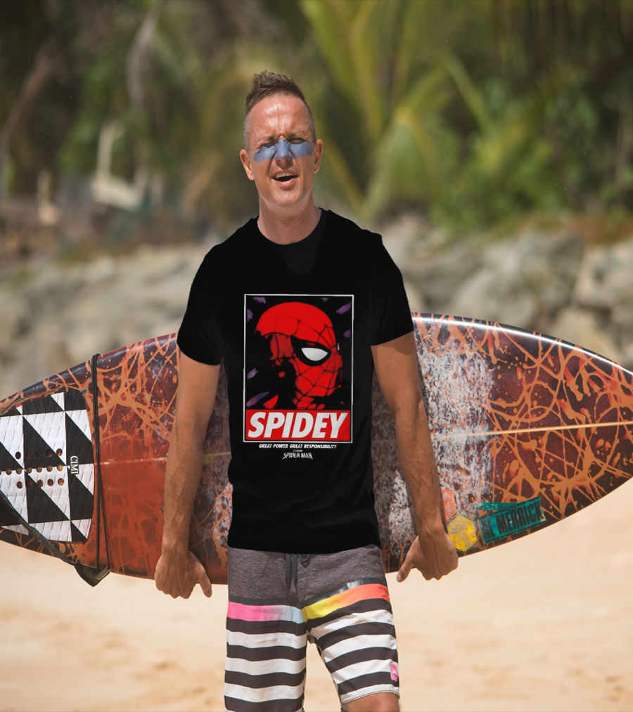 SPIDEY Great Power Great Responsibility Spider Man T-Shirt