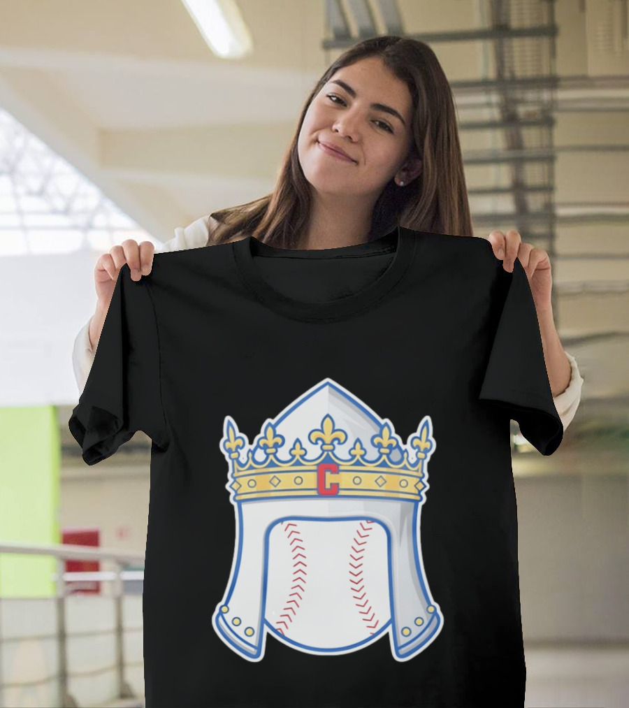 Chicago Cubs Sir Longball Baseball Helmet Crown T-Shirt