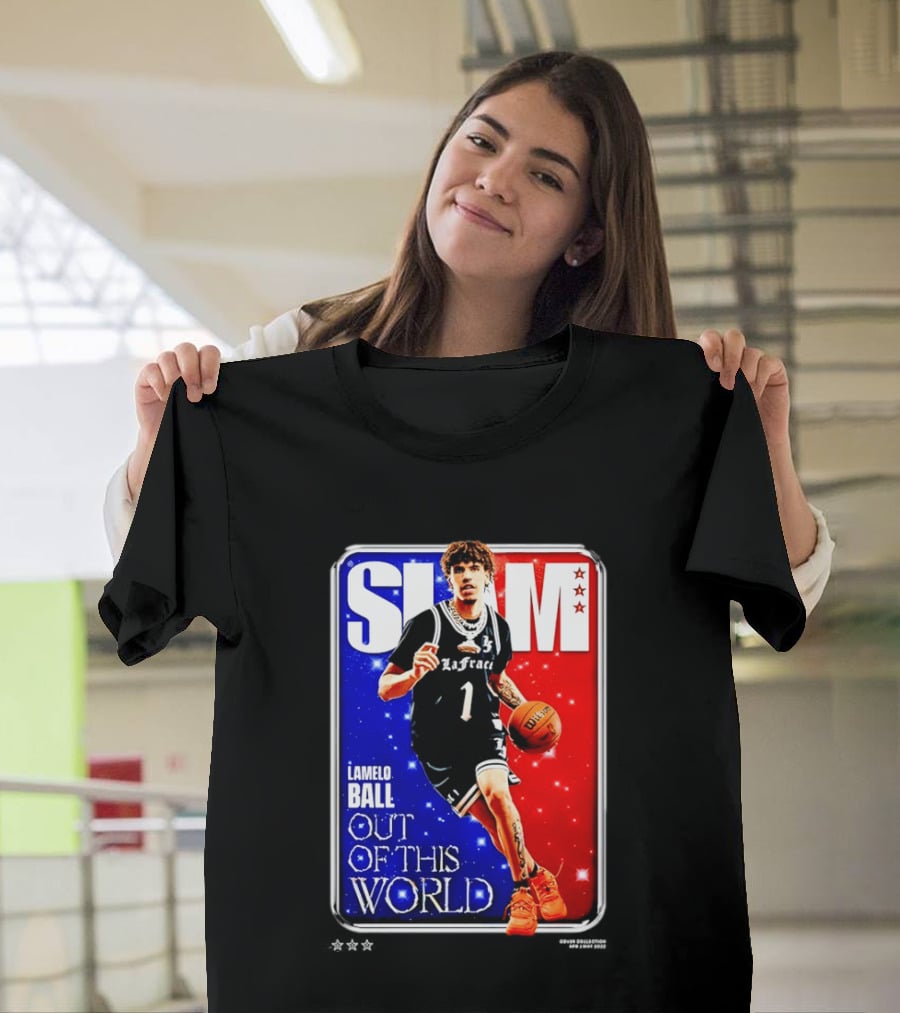 SLAM Cover LaMelo Ball 1 Charlotte Hornets Out Of This World T-Shirt
