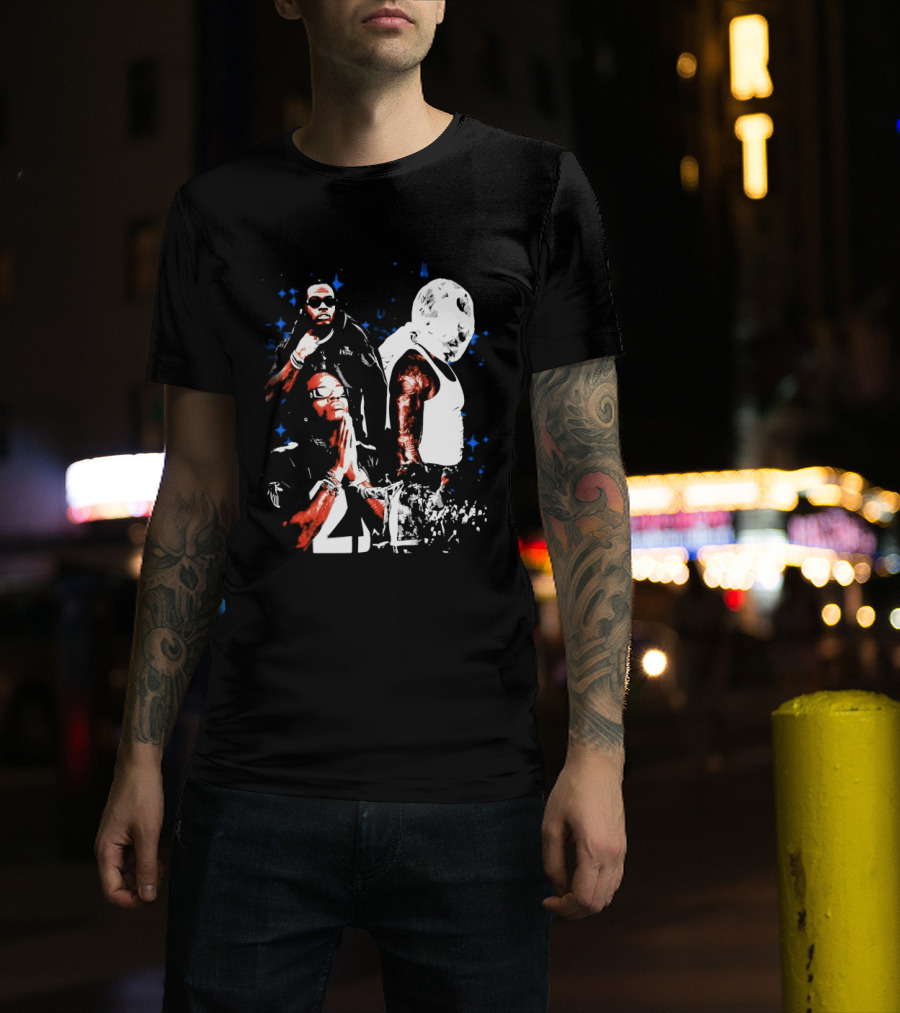 Gunna One Of Wun Globe Stars Red White Blue T-Shirt