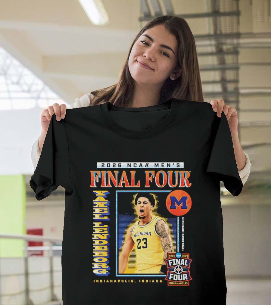 2026 NCAA Men's Final Four Yaxel Lendeborg Michigan Basketball Indianapolis Indiana T-Shirt