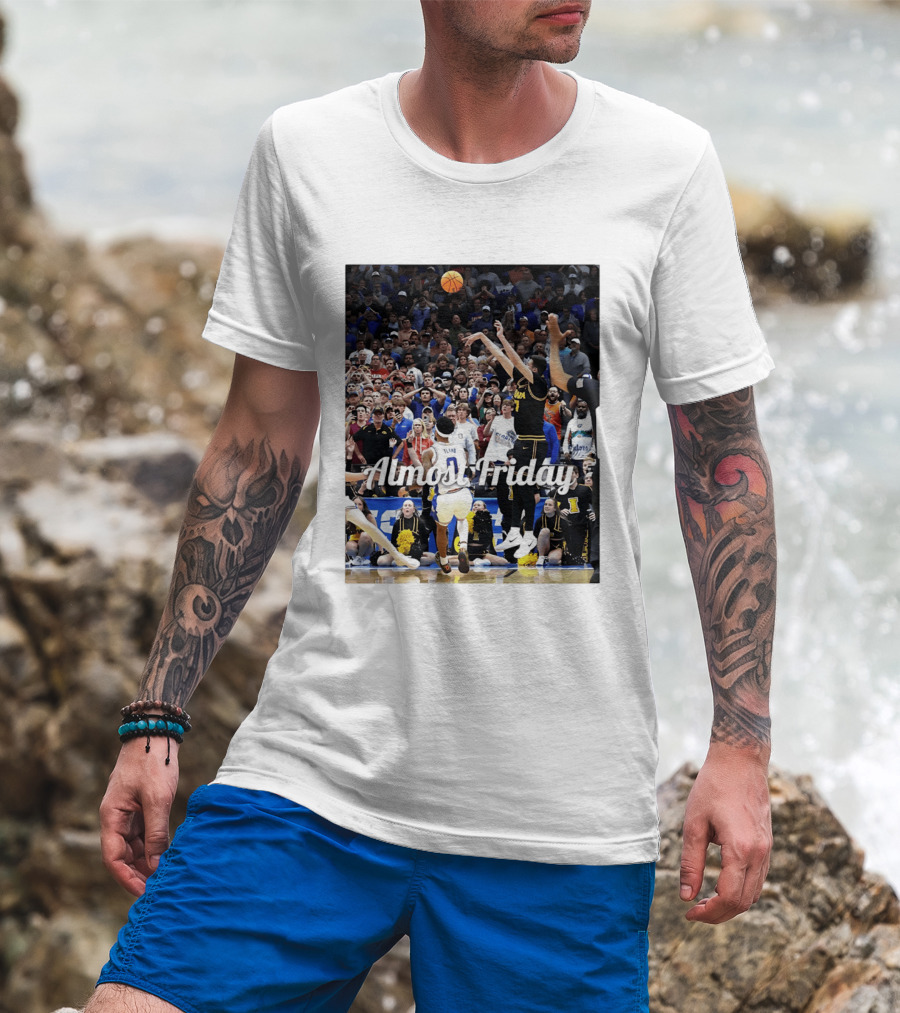 Almost Friday Iowa Basketball March Madness 2026 Jump Shot Crowd T-Shirt