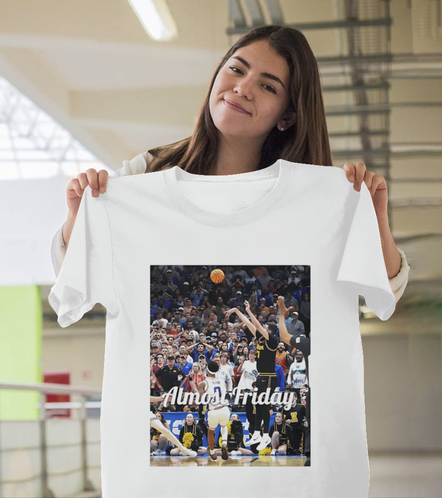 Almost Friday Iowa Basketball March Madness 2026 Jump Shot Crowd T-Shirt