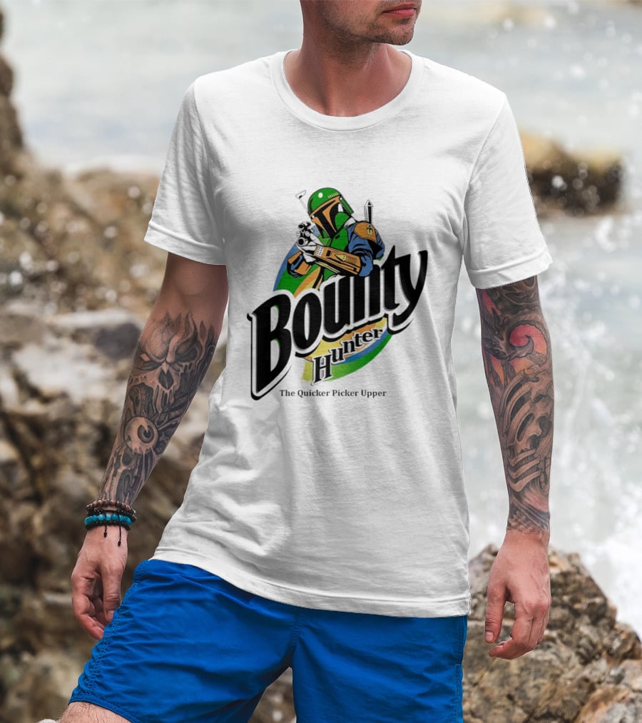 Bounty Hunter The Quicker Picker Upper Mandalorian T-Shirt