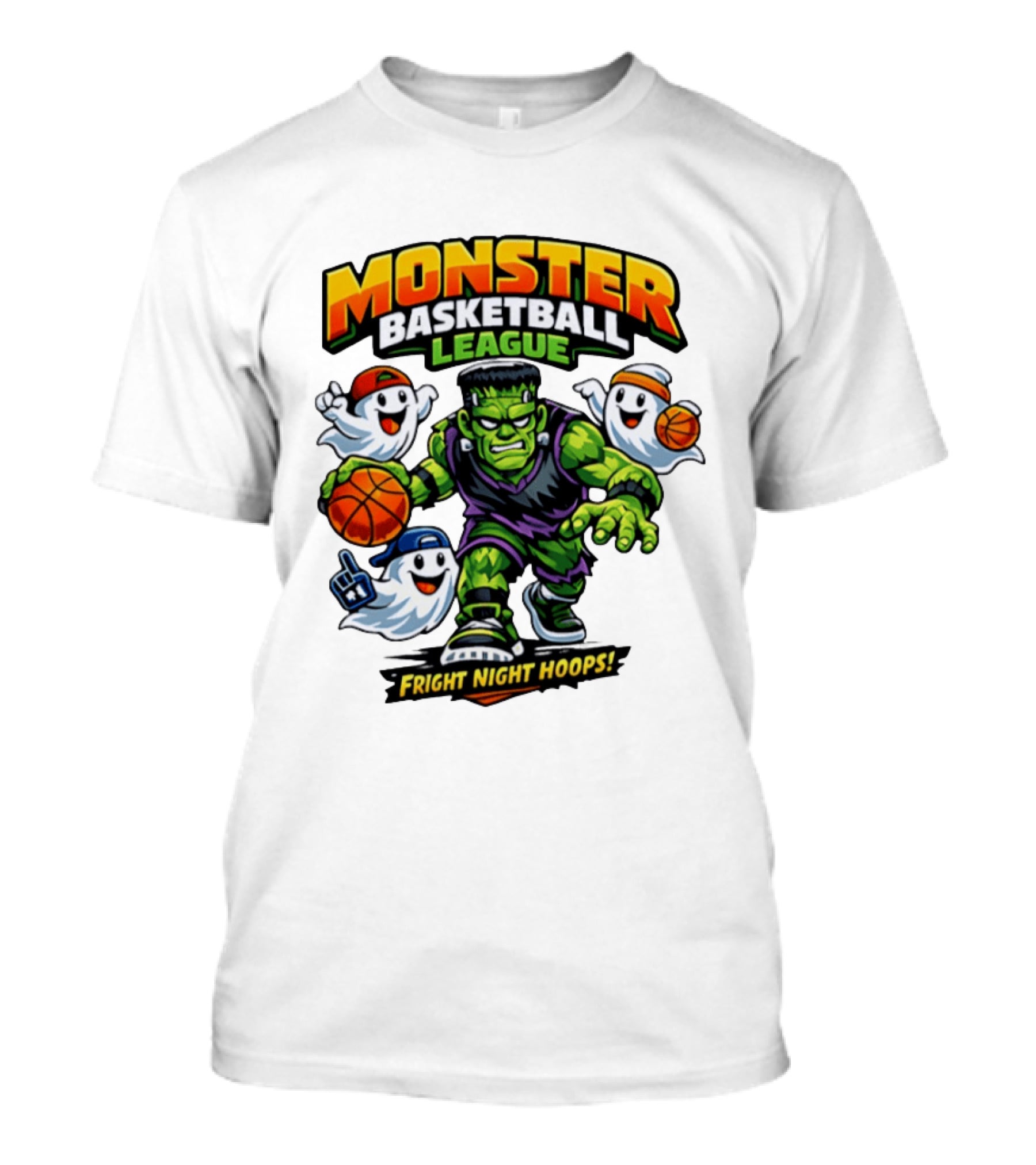 Monster Basketball League Fright Night Hoops Halloween Costume T-Shirt