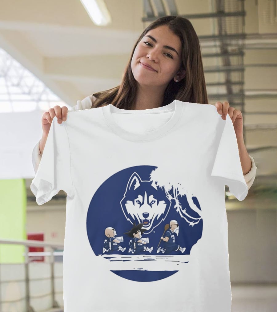 Uconn Huskies Meets Dragon Ball Characters Fusion T-Shirt