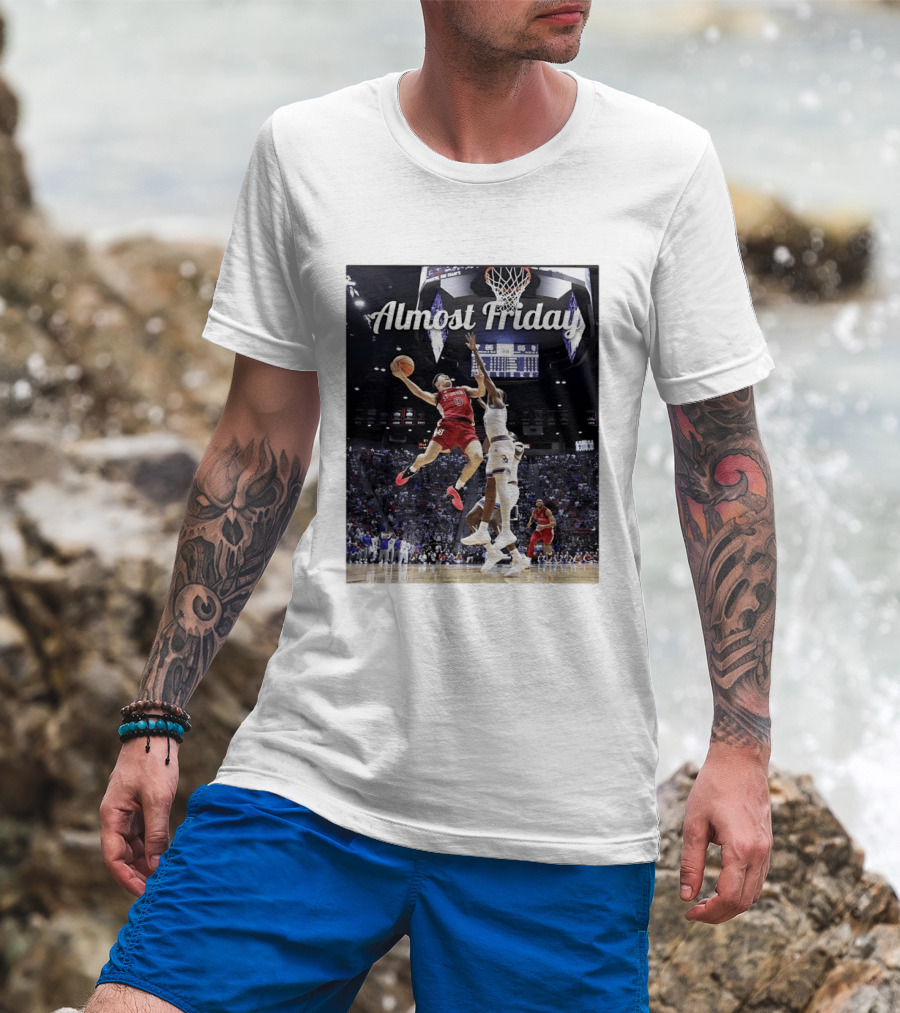 St John's Vs Kansas NCAA Basketball Almost Friday Action T-Shirt