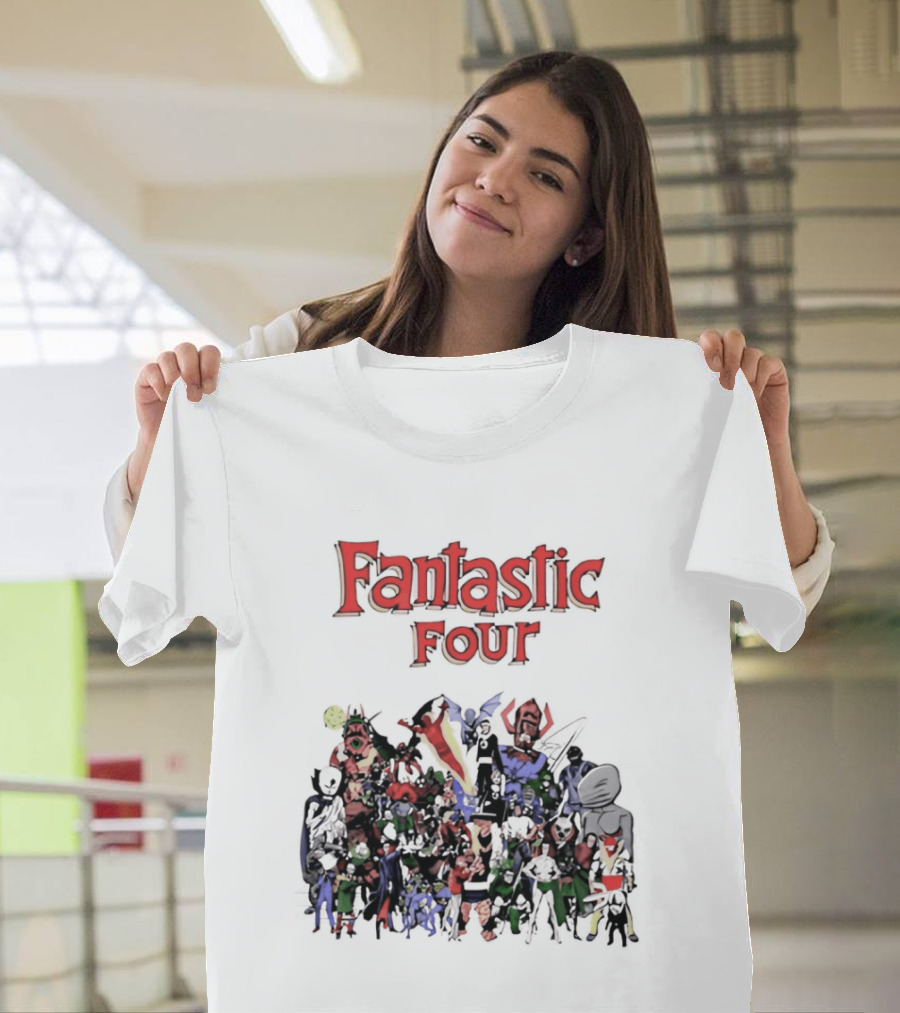 Fantastic Four Comic Characters Assembly T-Shirt