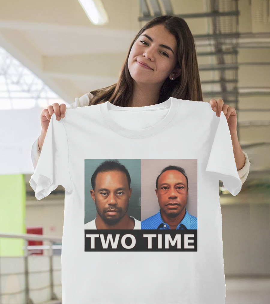 Tiger Woods Shot Two Time Meme Image T-Shirt
