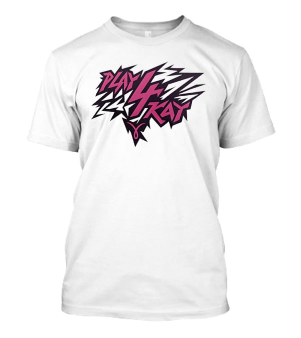 West Virginia Mountaineers Play 4 Kay Pink Zigzag Lightning T-Shirt