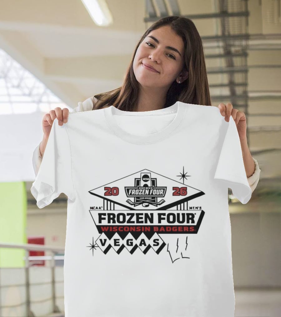 Wisconsin Badgers 2026 Frozen Four Las Vegas Hockey Event T-Shirt
