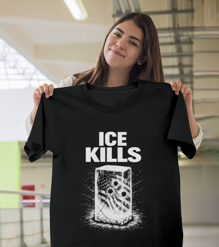 ICE KILLS American Flag Gun Control T-Shirt