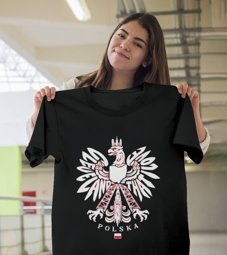 Cleveland Polska Eagle Emblem With Polish Flag And Tower T-Shirt