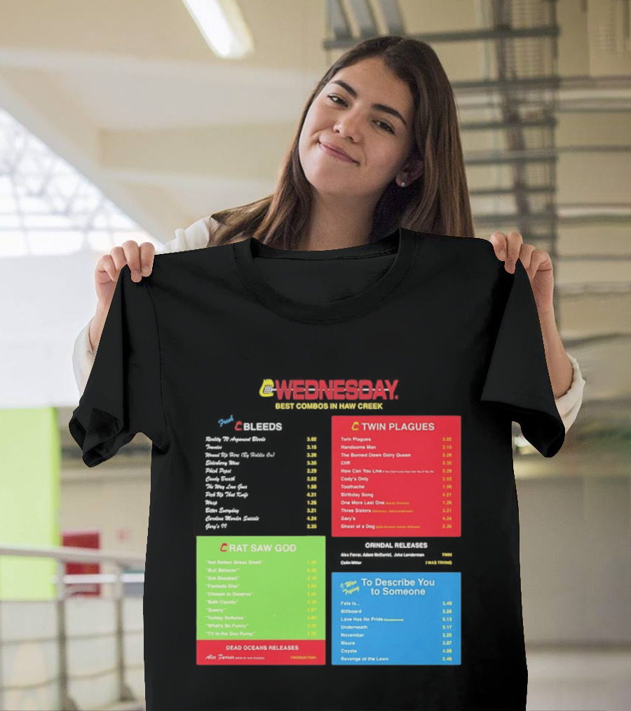 Wednesday Best Combos In Haw Creek Twin Plagues Rat Saw God Release T-Shirt