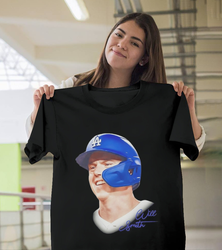 Los Angeles Dodgers MLB 2026 Big Face Will Smith Signature T-Shirt
