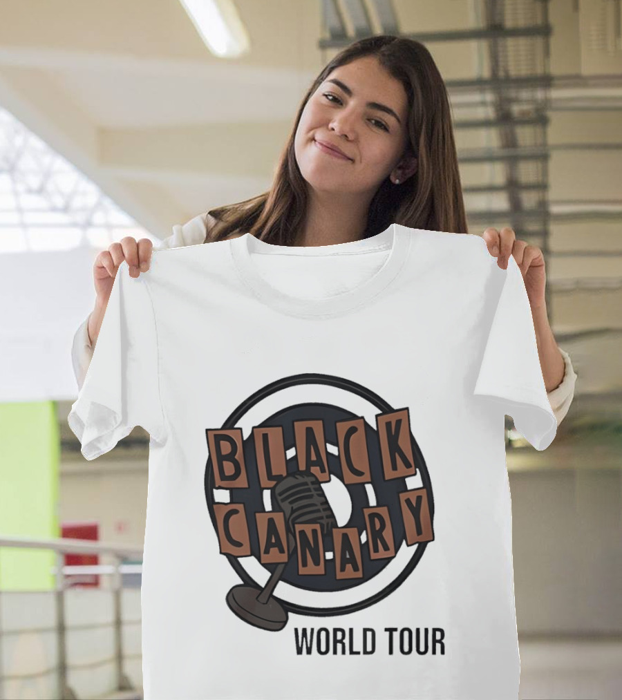 Black Canary Microphone Icon World Tour T-Shirt
