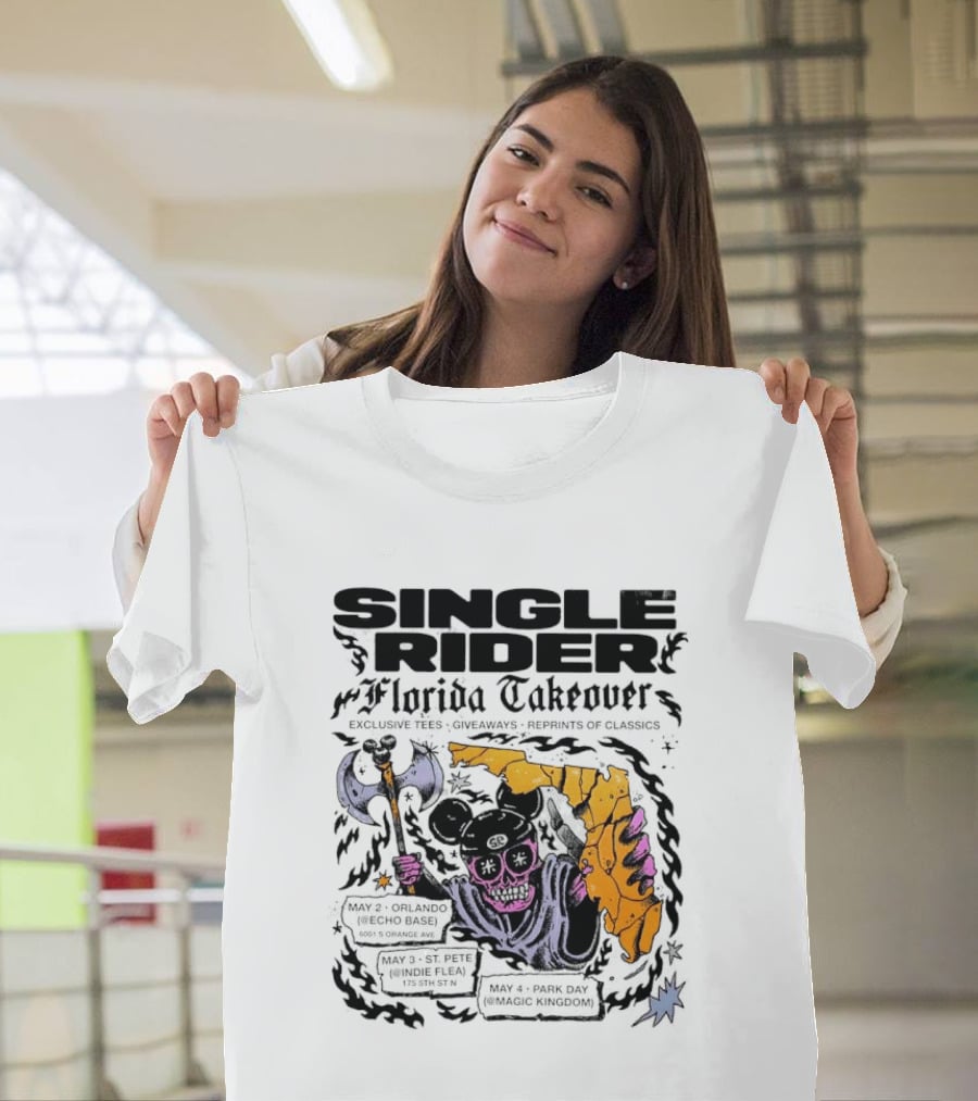 SINGLE RIDER Florida Takeover Exclusive Collectible Limited Edition T-Shirt