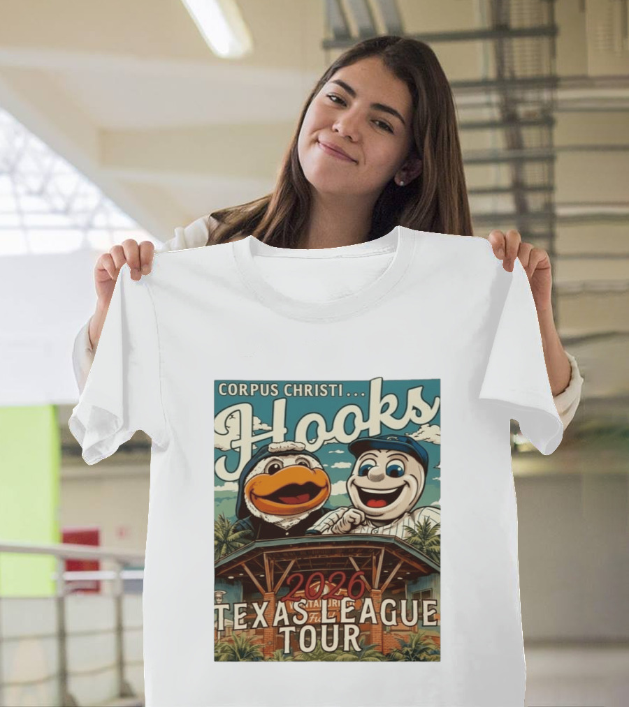 Corpus Christi Hooks 2026 Texas League Tour Stadium Fun T-Shirt