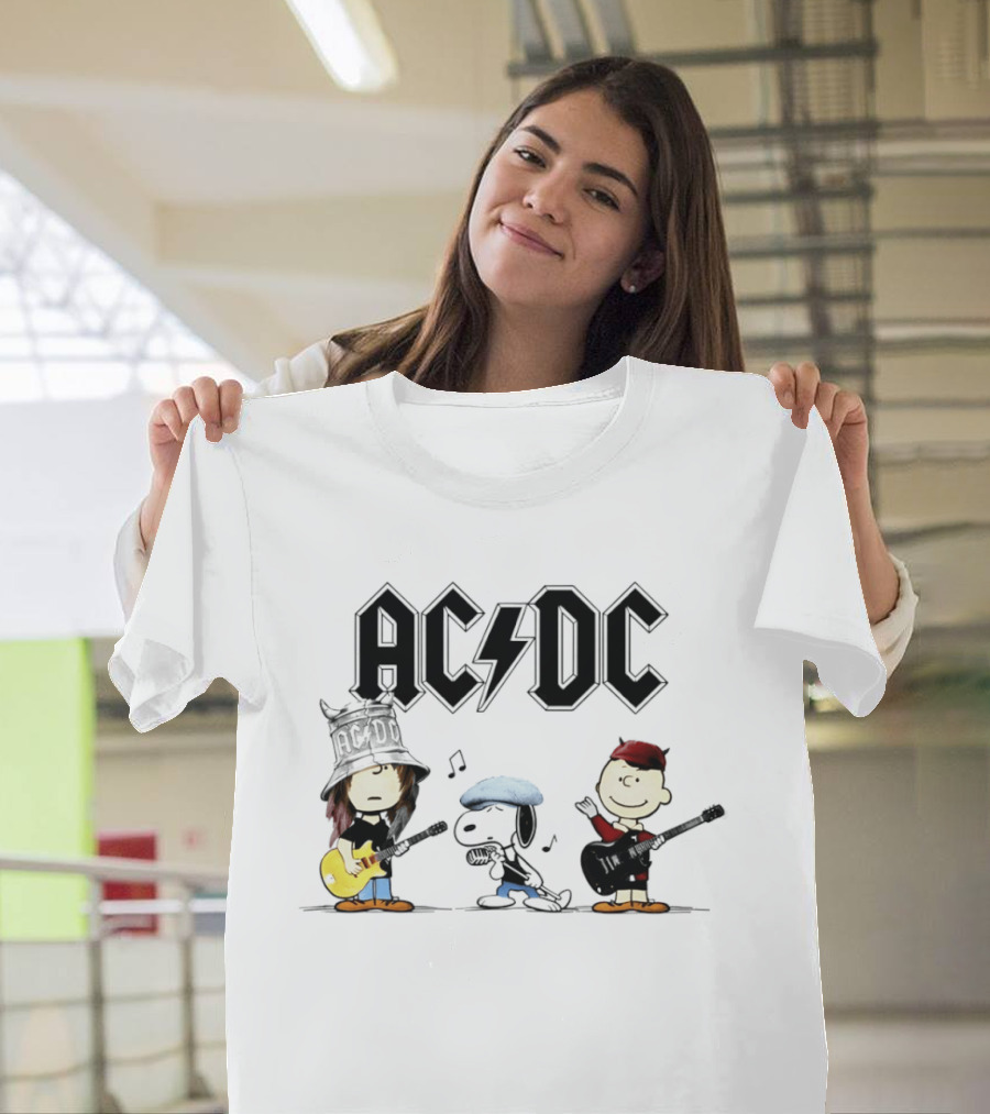 AC DC Snoopy Peanuts Band Meme T-Shirt