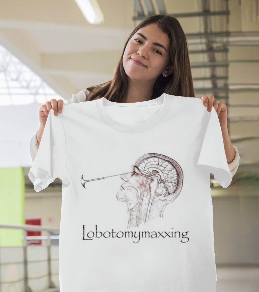 Lobotomymaxxing Dark Anatomical Brain T-Shirt