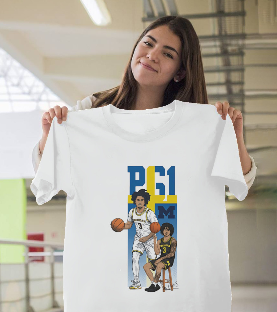 PG1 Elliot Cadeau Michigan Wolverines Basketball M T-Shirt